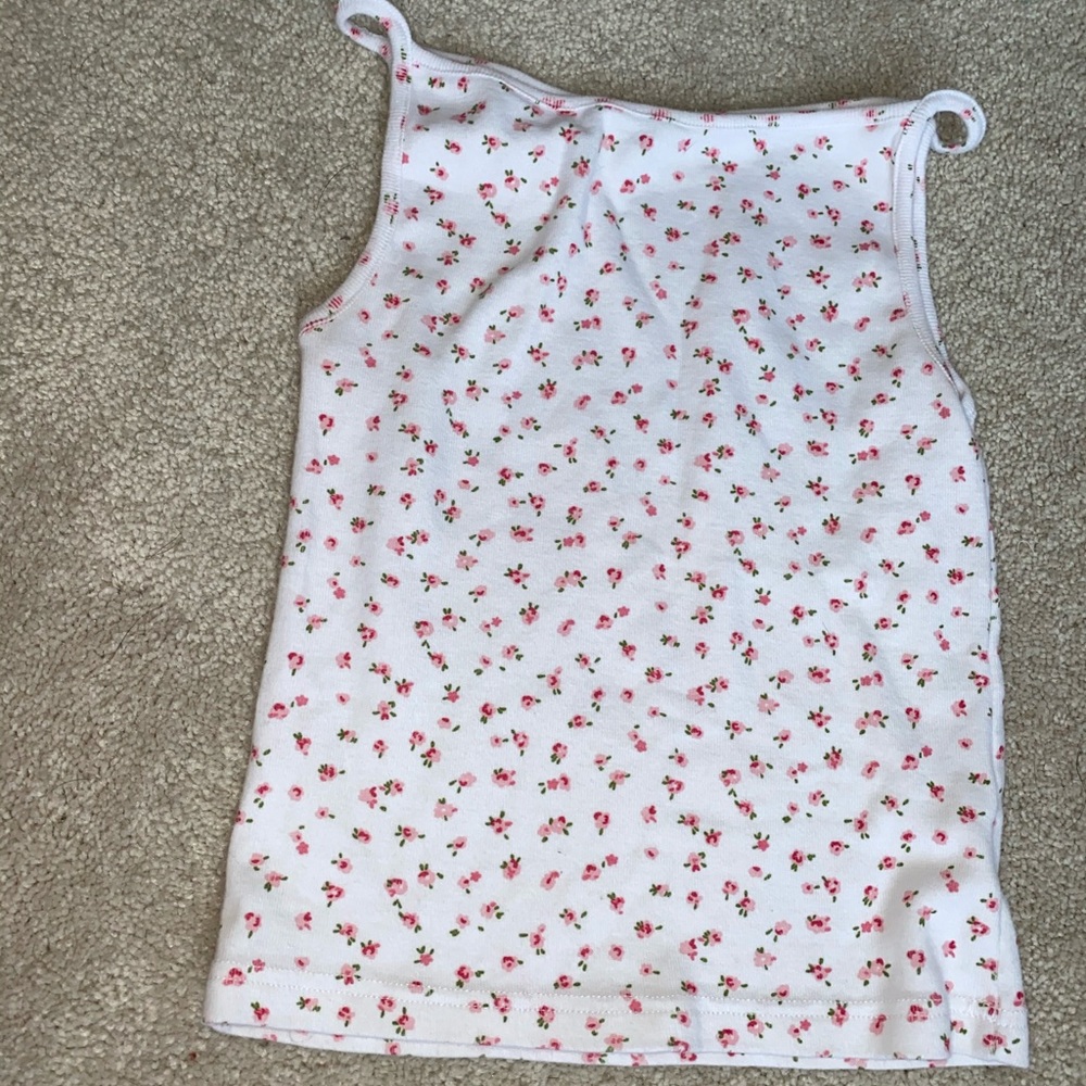 Brandy Melville floral high neck tank top